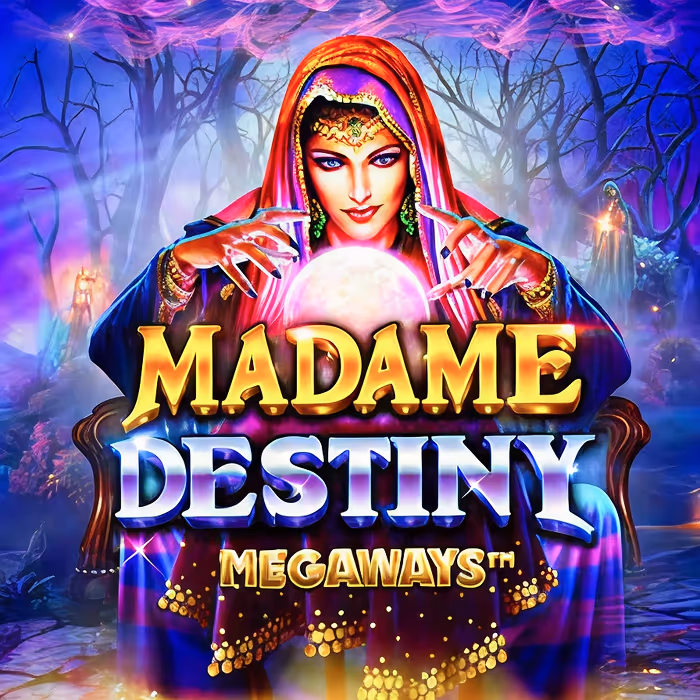 Madame Destiny fortune teller themed slot featuring mystical symbols and progressive jackpot opportunities